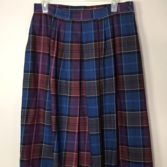 Vintage Eddie Bauer 100% wool pleated skirt size 14 - Picture 2 of 11